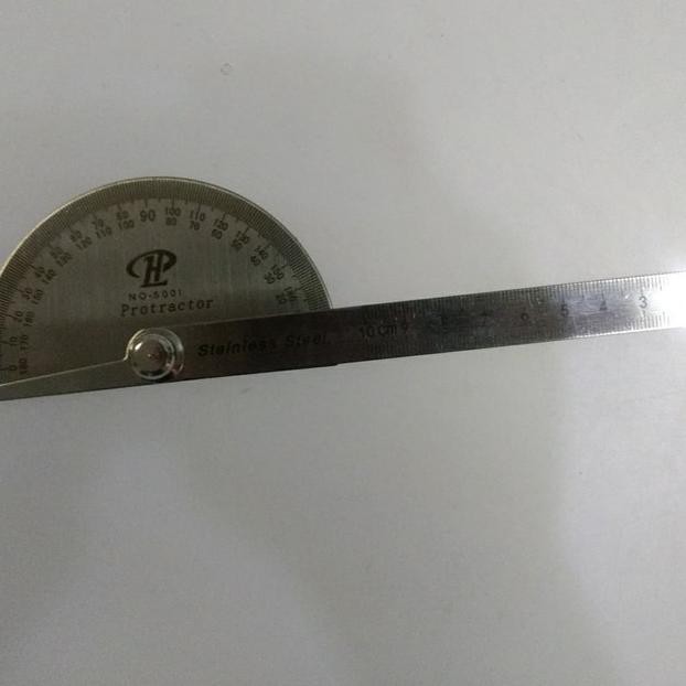 

۞ Protactor penggaris busur derajat stainless 10 cm 180 derajat ☊