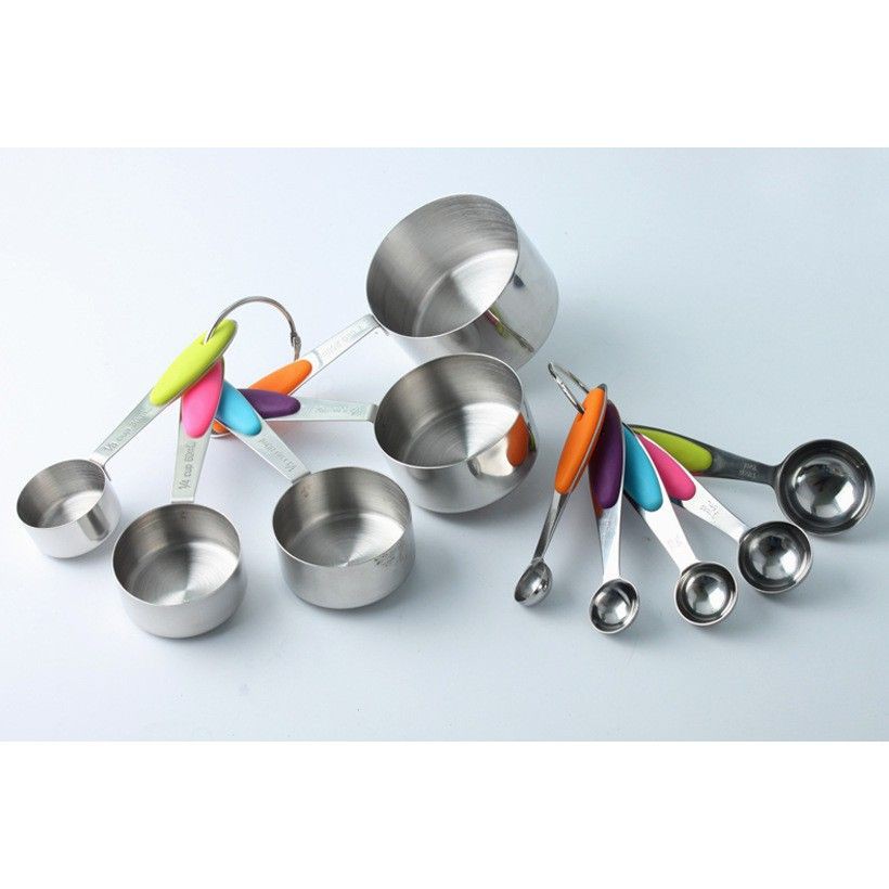 Alat Takar Stainless Steel (Isi 10 pcs) / Sendok Ukur / Measuring Spoon Cup Premium