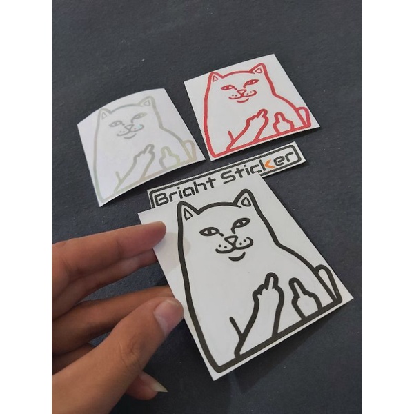 STICKER RIPNDIP ANIMASI KUCING STICKER MOBIL MOTOR LAPTOP CUTTING