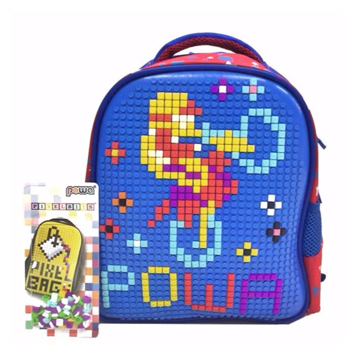 Tas Ransel Anak Powa Pixel 888 Original Kids Backpack - Skoola