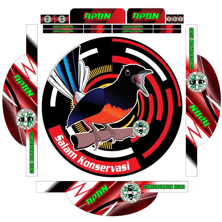 STICKER DECAL SANGKAR / STIKER KANDANG KOTAK BULAT || MURAI APBN