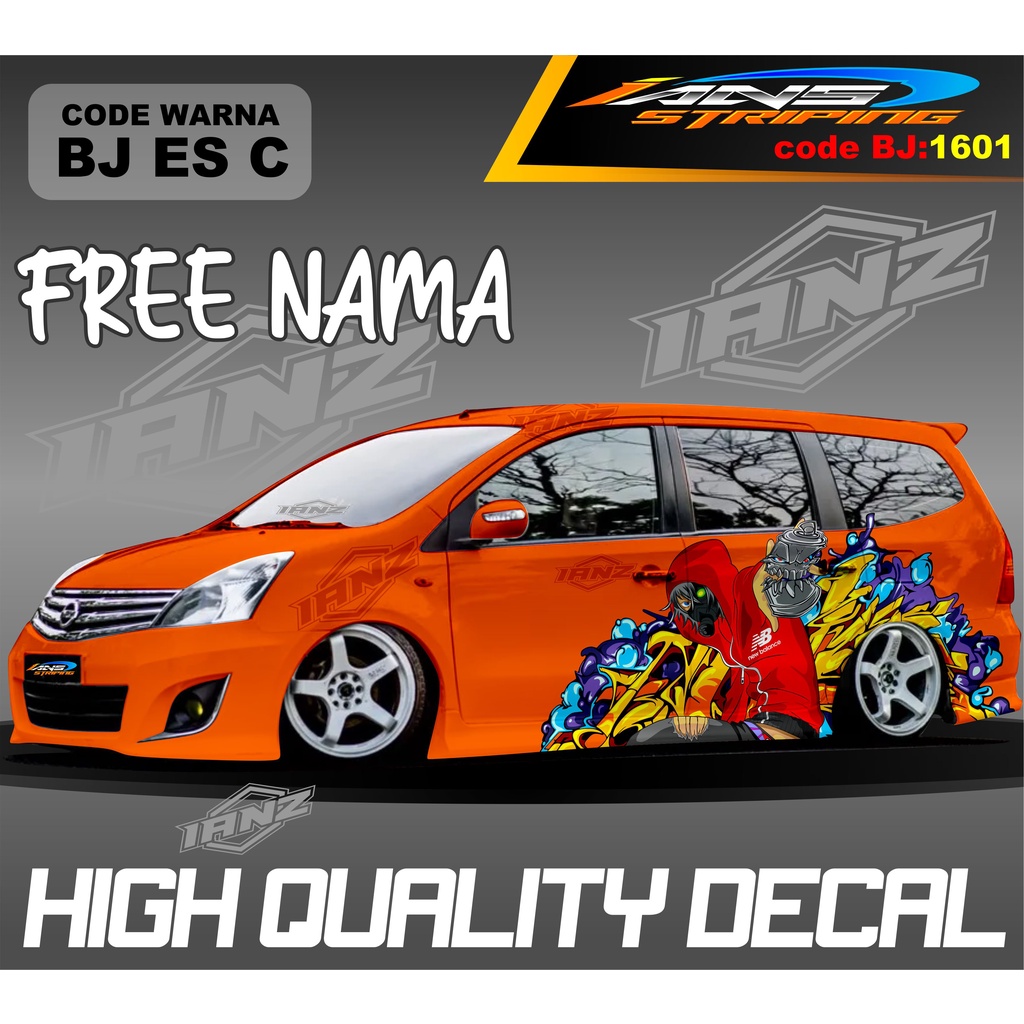 STIKER DECAL MOBIL GRAND LIVINA / STIKER MOBIL TERIOS XPANDER NEW DESAIN / VARIASI STIKER MOBIL AVANZA XENIA