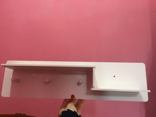 Rak Dinding Vintage Minimalis (dengan 3buah Hook Gantungan )