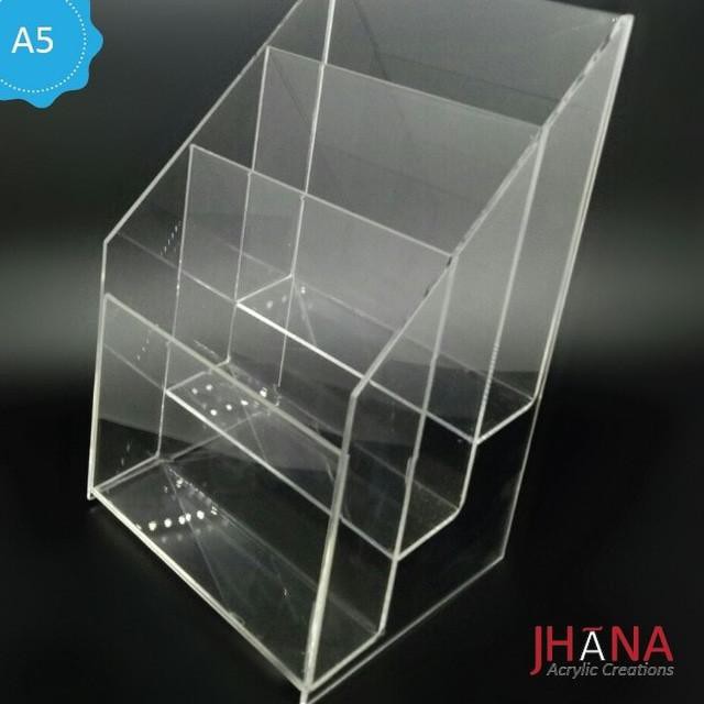 

Special Price.. Acrylic tempat brosur 3 susun Ukuran A5 TB40