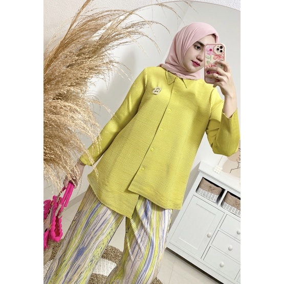 Jasmine pleats Shirt / kemeja plisket / blouse plisket / atasan plisket