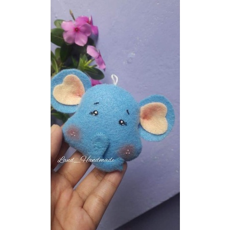 Gantungan/Aplikasi flanel/kepala boneka hewan