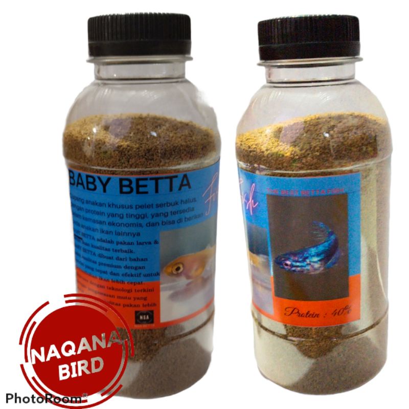 Baby Betta pelet cupang anakan pakan larva cupang/ikan hias 125g