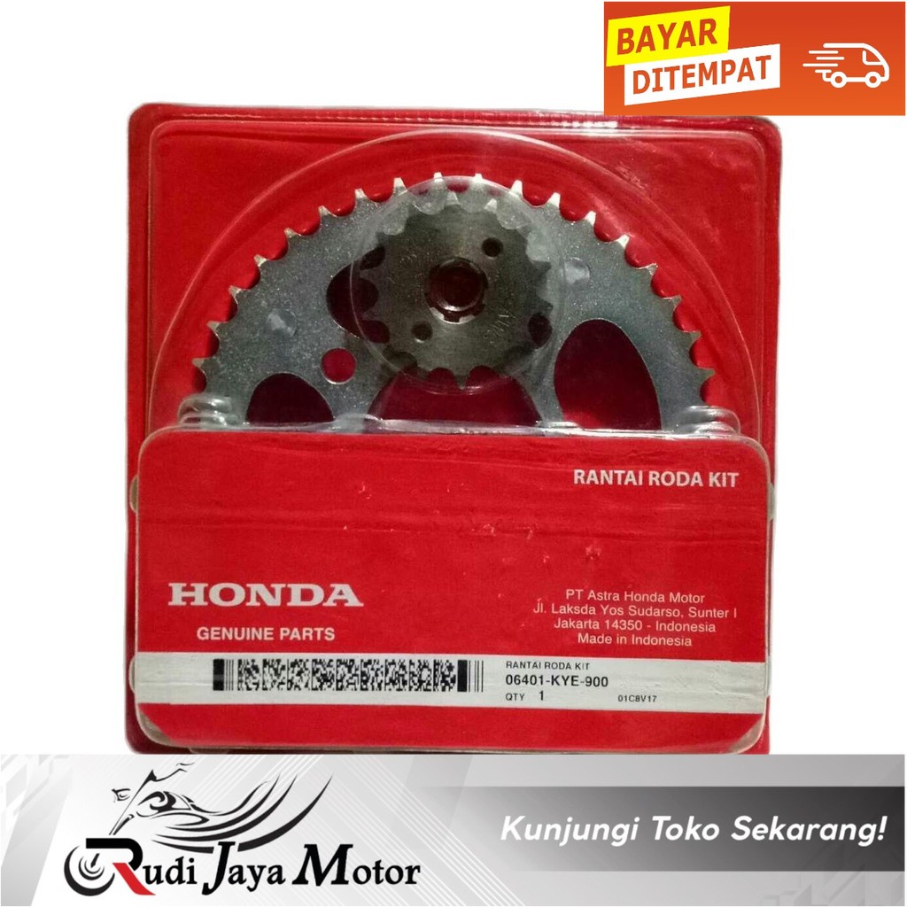 CHAIN KIT MEGAPRO NEW 428-124L (42T-14T) MEGAPRO MEGA PRO 2010 NEW 06401-KYE-900 ORI AHM