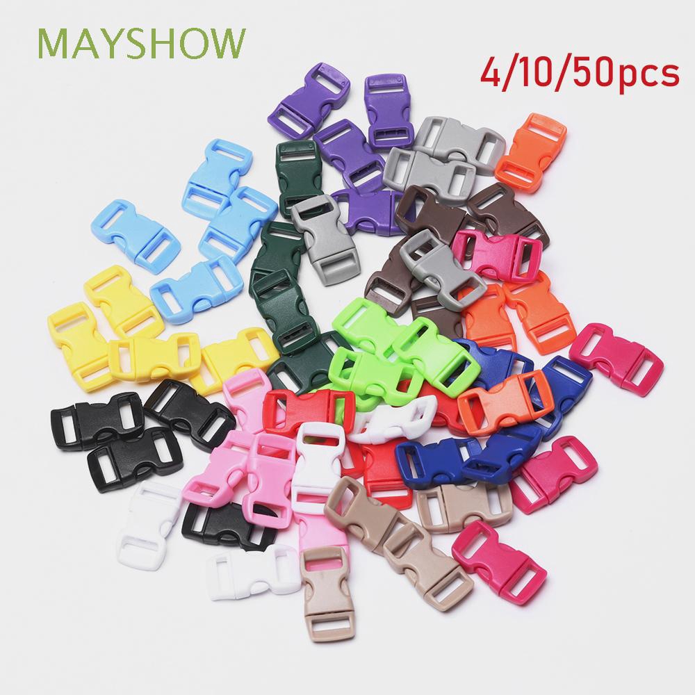 100pcs 3//8/" Curved Side Release Plastic Buckle  for Paracord Bracelet Mixed