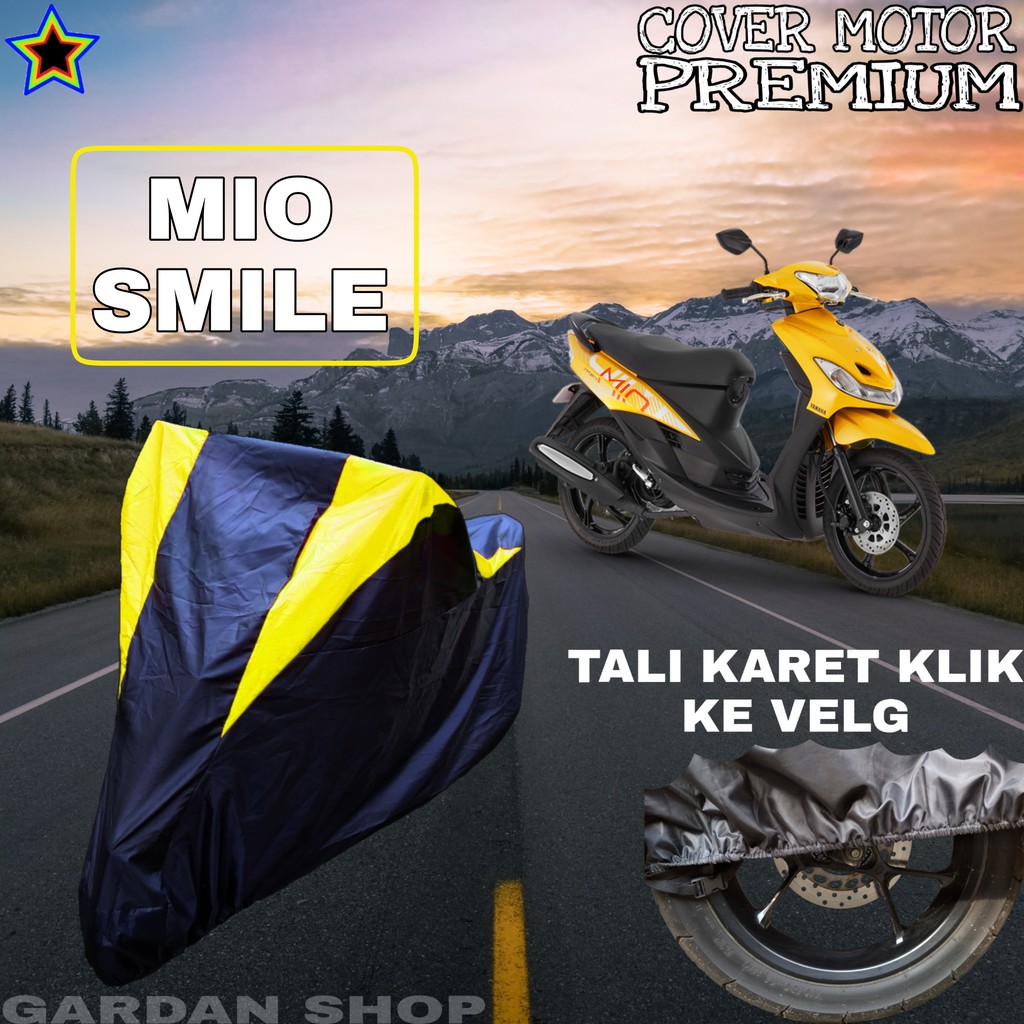 Sarung Motor MIO SMILE Hitam Kuning Penutup Pelindung Motor Mio Smile PREMIUM