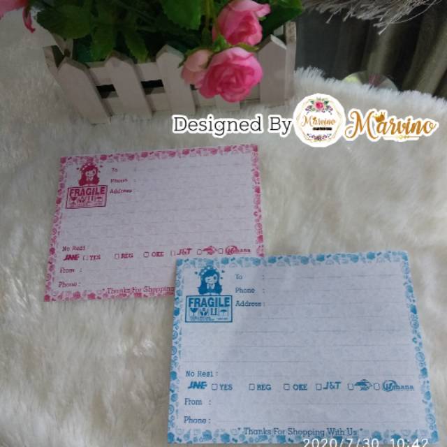 

10 Lembar Shipping Card Label Pengiriman Murah