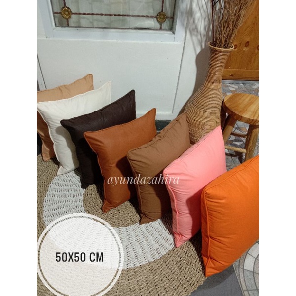 Sarung Bantal Sofa Polos 50x50 Sarung Bantal Kursi