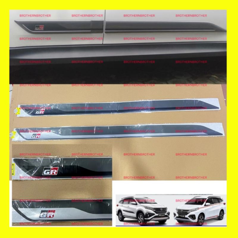Stiker GR SPORT All New Rush Terios 2018 2020 2022 2023 2024 2025 UP Hitam Silver