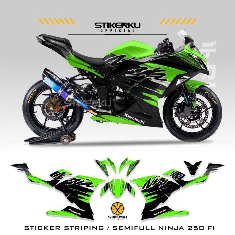 striping ninja fi 250 / striping motor ninja 250fi / decal ninja 250R fi