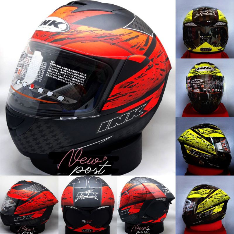 Helm ( Full face ) INK CL MAX motif / Seri #7 size M - L - XL
