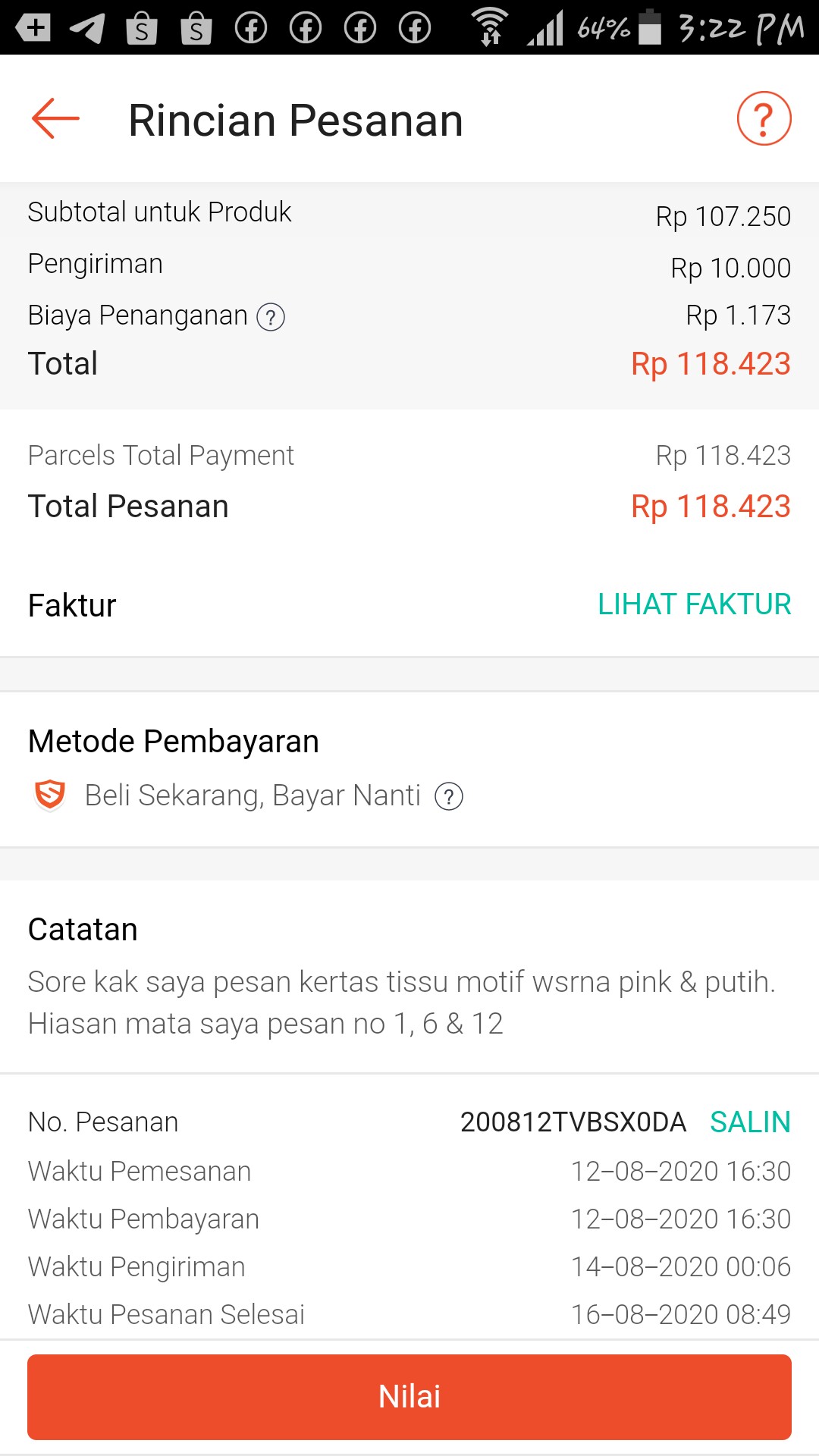 Kertas Tisu Motif Pembungkus Parcel Pelapis Buket Kado