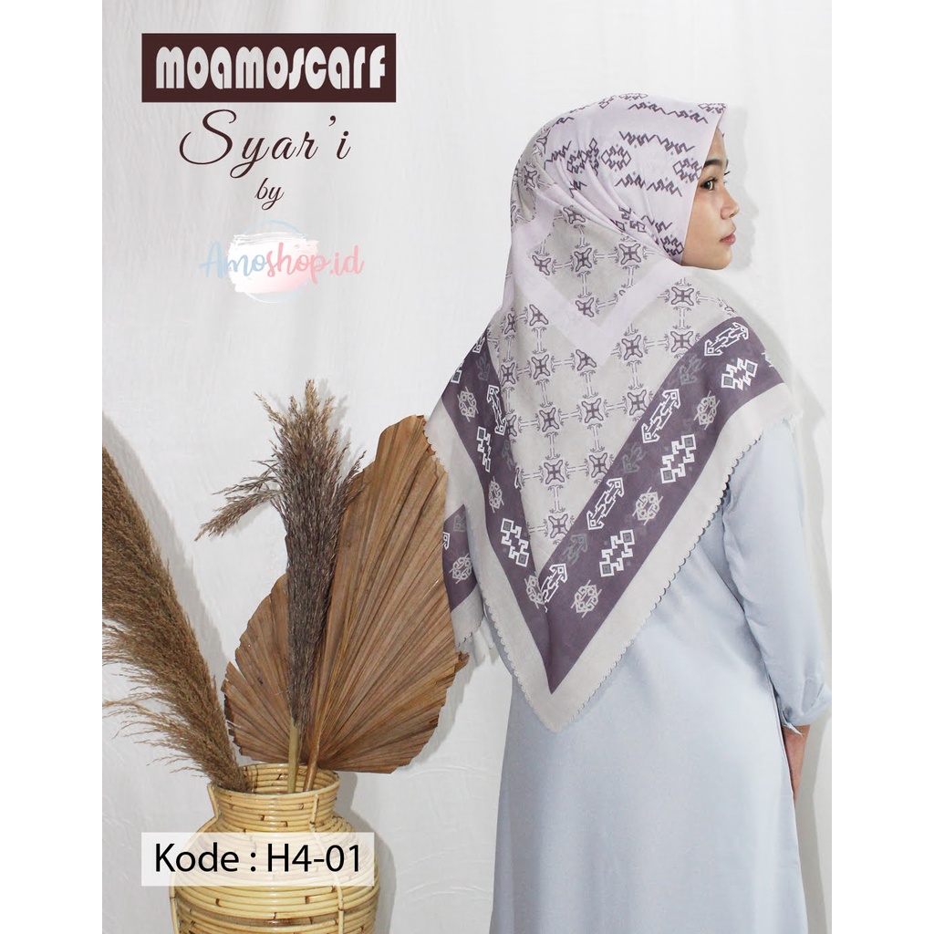 Hijab Jumbo | Kerudung Segi Empat Motif | Jilbab Syar'i Scarf Voal Premium