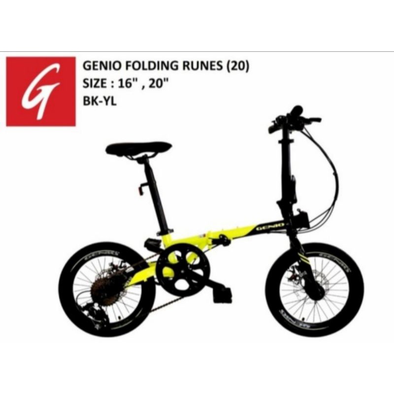 Sepeda Lipat 16 Inch Genio Runes 1.0 By United
