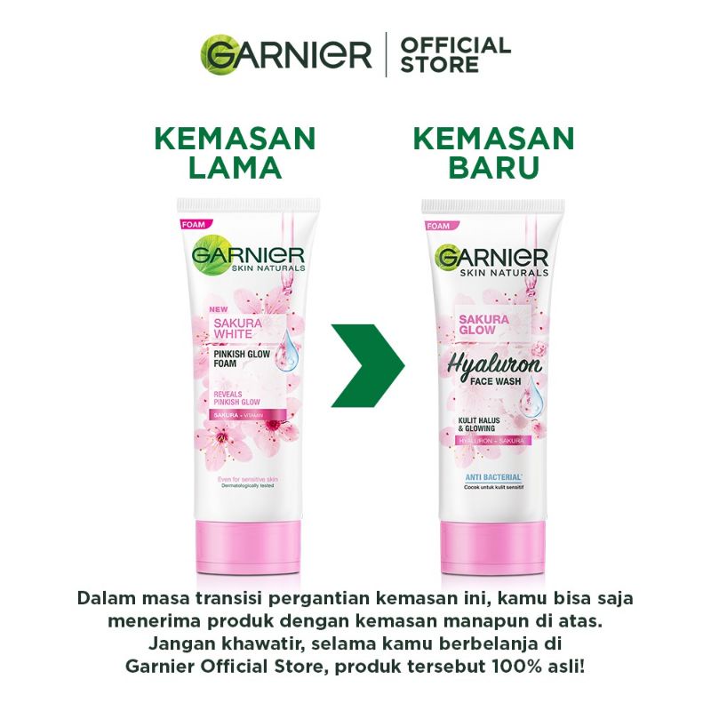 Garnier Sakura Cleanser Whip Foam 50ml/ Garnier Sakura Pinkish Whip Foam 100ml