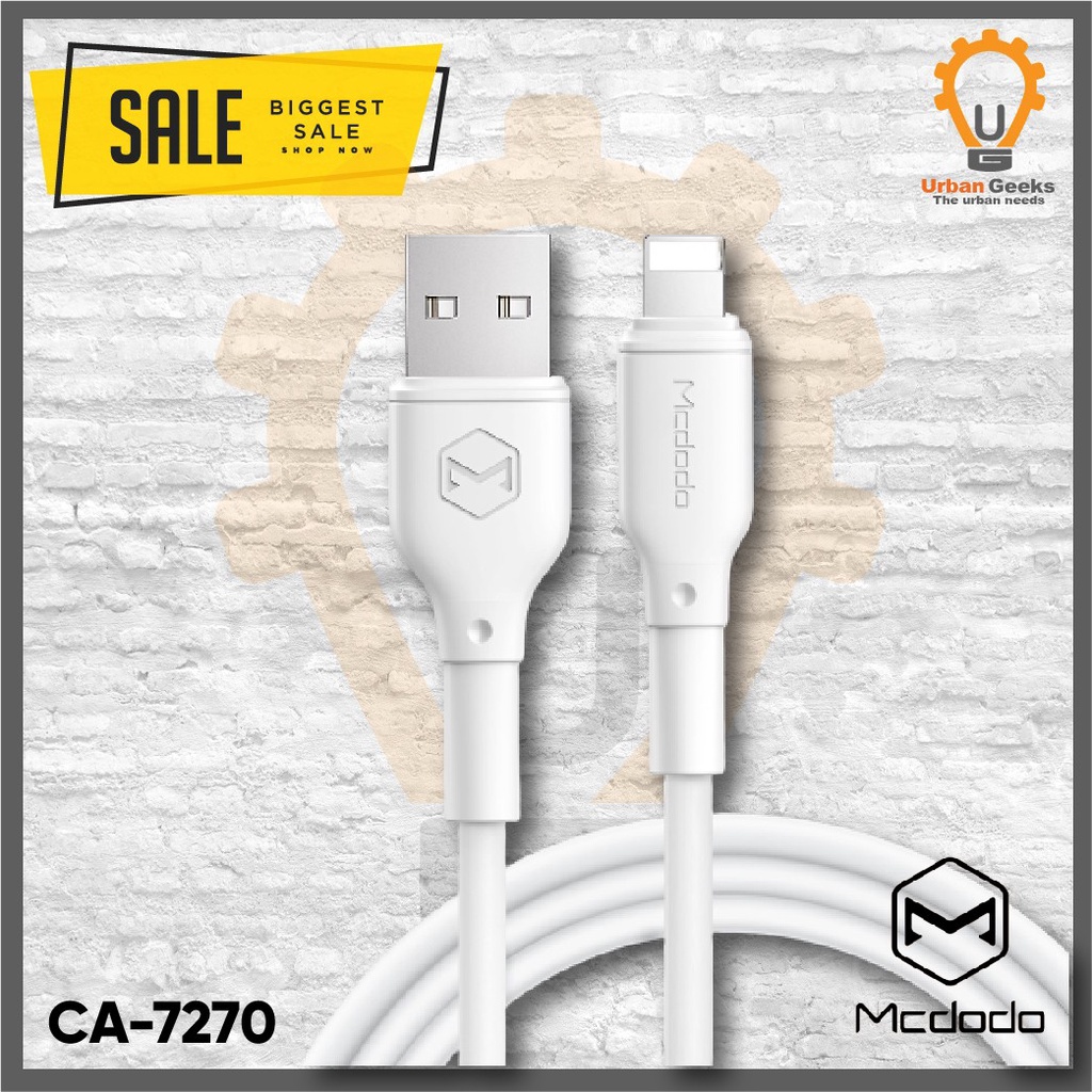 Mcdodo Kabel Data Iphone Lightning 3A Fast Charging A+ Flexible Cable Material