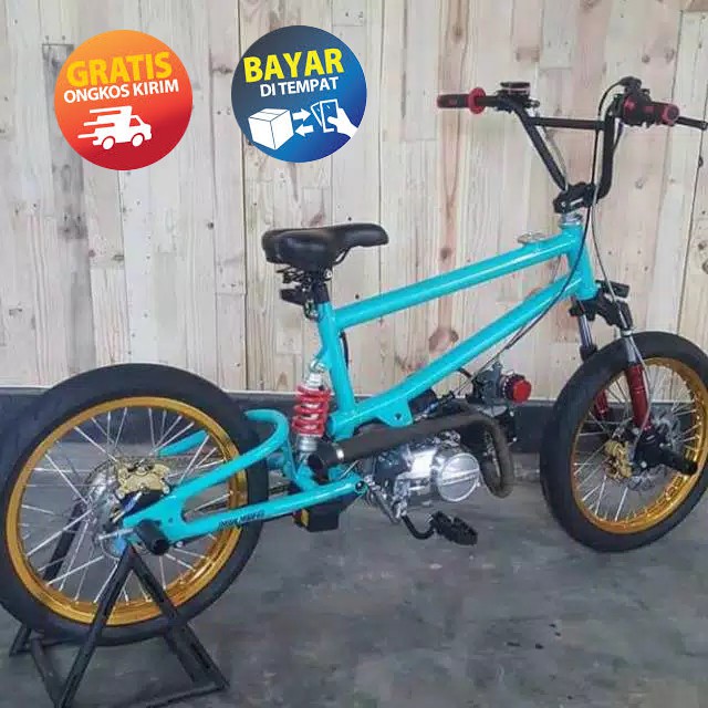 [COD] Frame Rangka Motor Sepeda BMX Cub Monoshock Unitrack