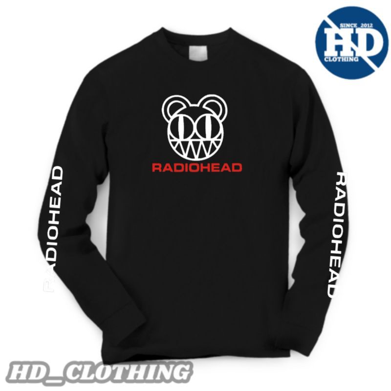 kaos musik lengan panjang radiohead