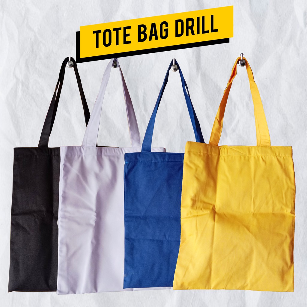 TOTEBAG POLOS BAHAN DRILL LEMBUT - TOTEBAG POLOS UKURAN 30X40 - TOTEBAG POLOS FURING - MALANG