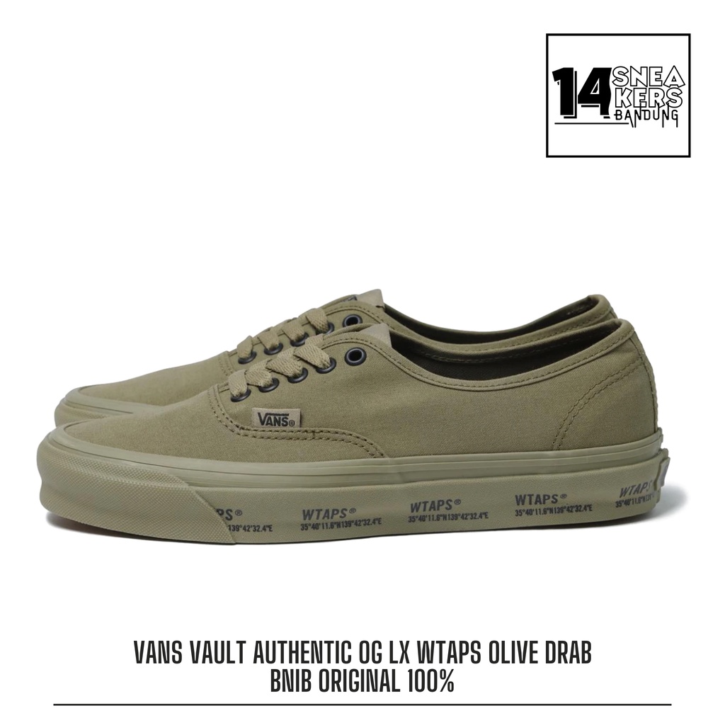 Vans Vault Authentic OG LX WTAPS Olive Drab ORIGINAL