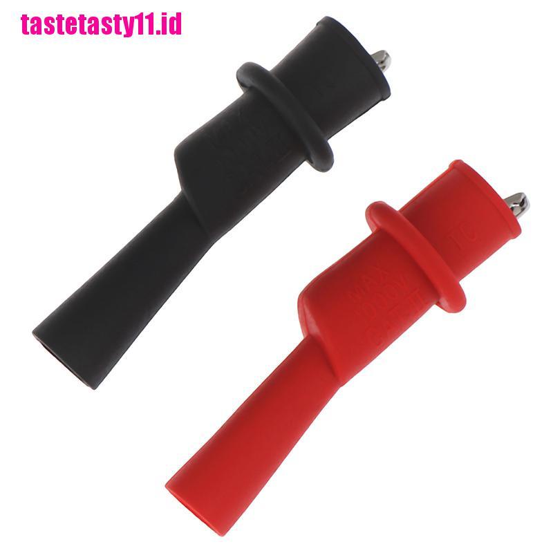 【TTID】2pcs Insulated MultiMeter Test Lead Meter Alligator Clip Crocodile Clamp