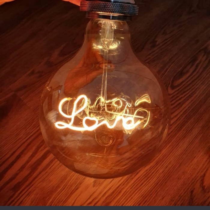 LAMPU FILAMENT 4WATT LED /FILAMENT BULB 4 WATT 4W LOVE,SWEET,TEA,HOPE - TEA