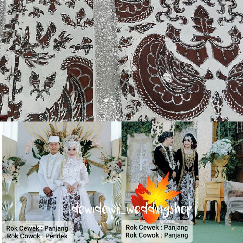 [Sepasang] Jarik Pengantin Prodo - Motif Semen Putih || Instan &amp; Lembaran