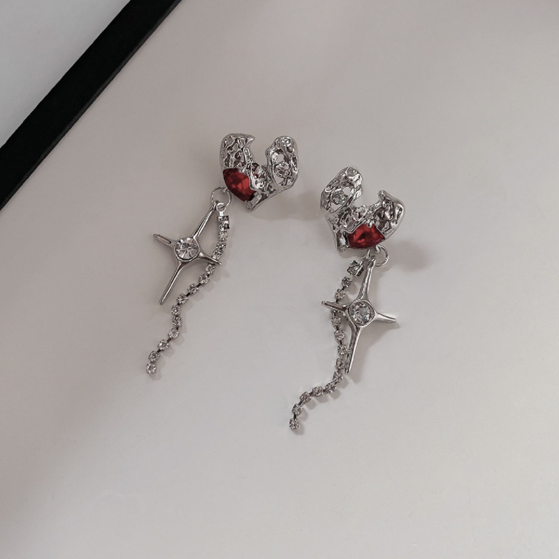 Anting Bentuk Hati Dan Bintang Gaya Harajuku