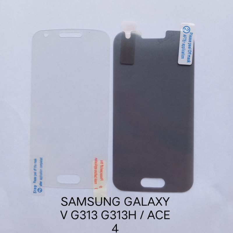 Anti gores Samsung galaxy V G313 G313H / Ace 4 . Star Plus S7260 Star+ . S4 Mini i9190 Screen guard