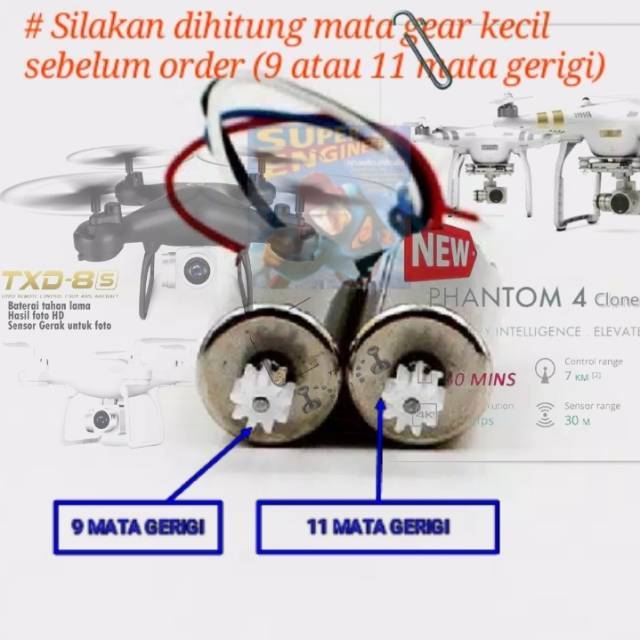 Dinamo Drone TXD 8S Phantom 4 Clone ORIGINAL HIGH RPM