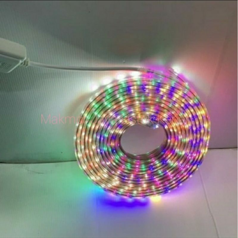 Lampu Led Strip Selang 3528 2835 10m 220v 10 m Meter 5050 RGB Outdoor