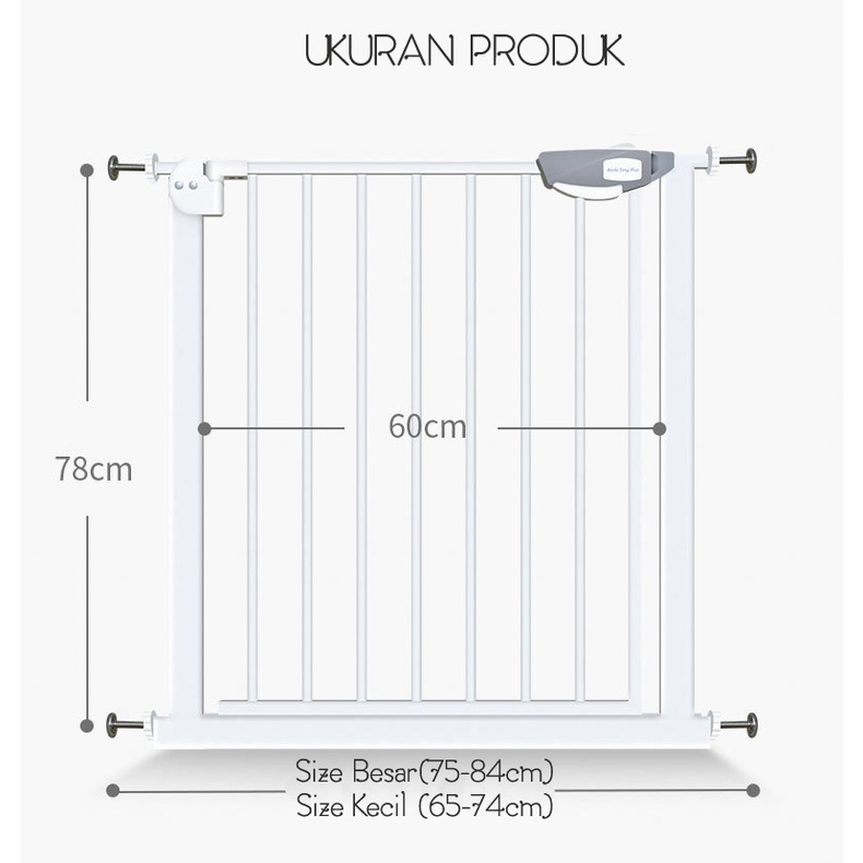 MM-167 Pagar Pengaman Bayi Anak/Safty Gate/Pagar Pintu Tangga/Pembatas Ruangan