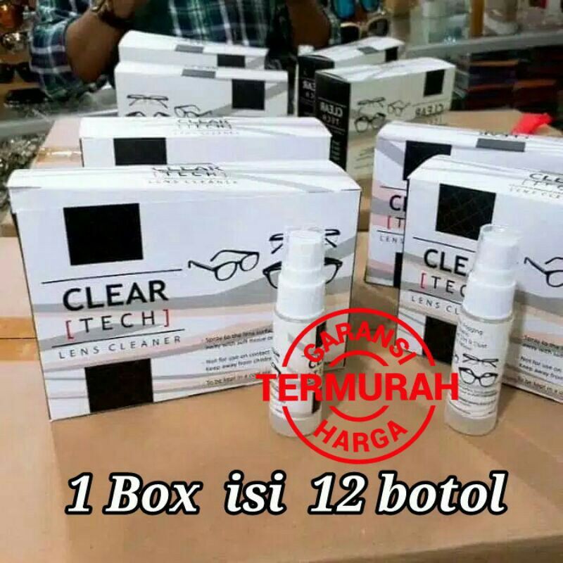 [ 1 BOX ] SEMPROTAN KACAMATA CLEAR TECH 30ML [ 1 Box = 12btl ]