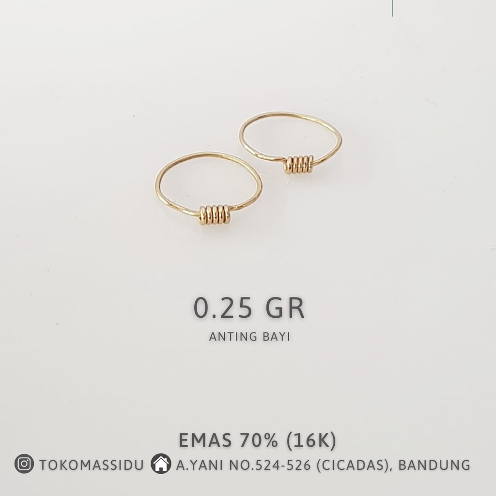 ANTING ULIR KAWAT BAYI, MAS 70% 0.25 GR