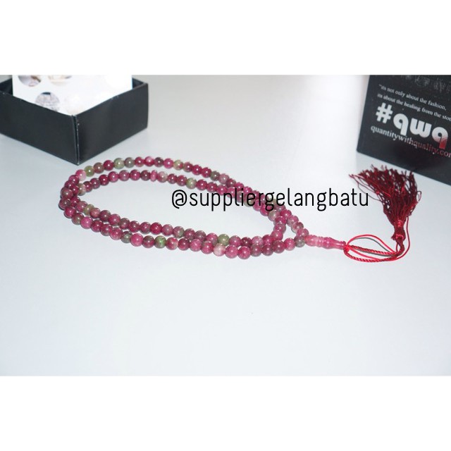 tasbih batu natural tanzania agate 99 butir original tasbeh kesehatan fashion aksesoris pria wanita