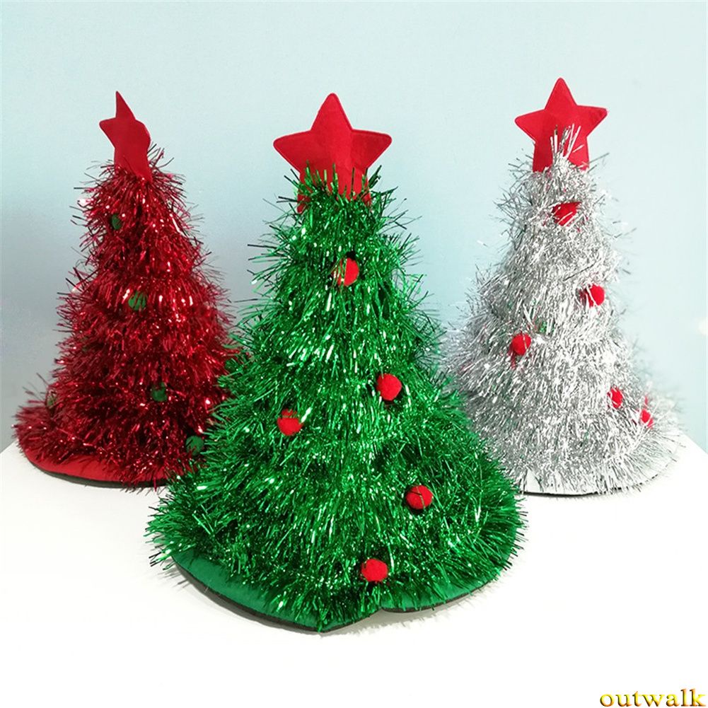 Glittering Christmas Hats Christmas Adult Children Glowing Christmas Hats Dense Velvet Plush Funny Party Hats OW