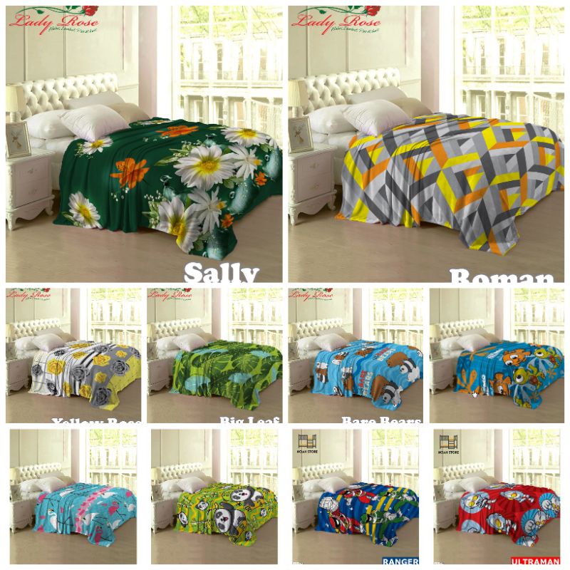 SELIMUT LADY ROSE UKURAN 160x200/ SELIMUT BULU HALUS DAN TEBAL