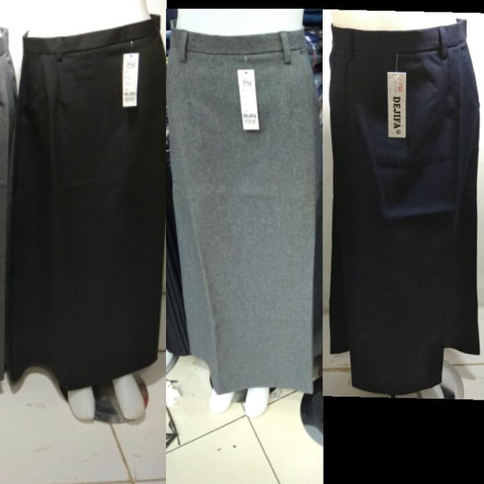 ROK PANJANG - ROK MAXI - Abu-abu Muda- S