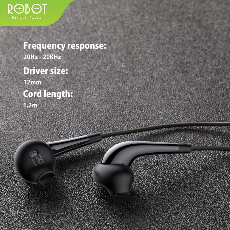 Robot Handsfree Headset Headphone RE701 RE-701 Wired Earphone Bass Audio jack 3.5 mm Android iPhone Original