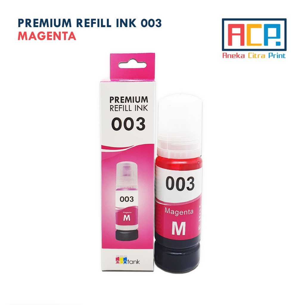 ACP Premium Refill Ink 003 - Tinta Dye Epson Botolan - Printer L1110 L1210 L1250 L3110 L3150 L3210 L5190