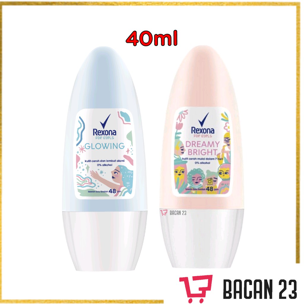 Rexona For Girl ( 40ml ) ( Glowing - Dreamy Bright ) / Deodorant / Bacan 23 - Bacan23