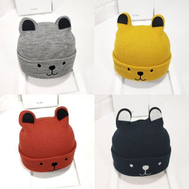 TOKO1234. TOPI KUPLUK RAJUT BAYI TELINGA DOGGY / TOPI KUPLUK UNISEX/ KUPLUK KEREN-5