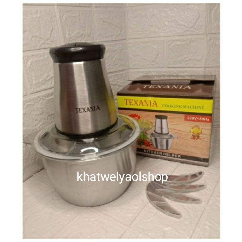 Chopper Blender Daging Penggilingan Meat Blender Elektrik Stainless 2 Liter Texania