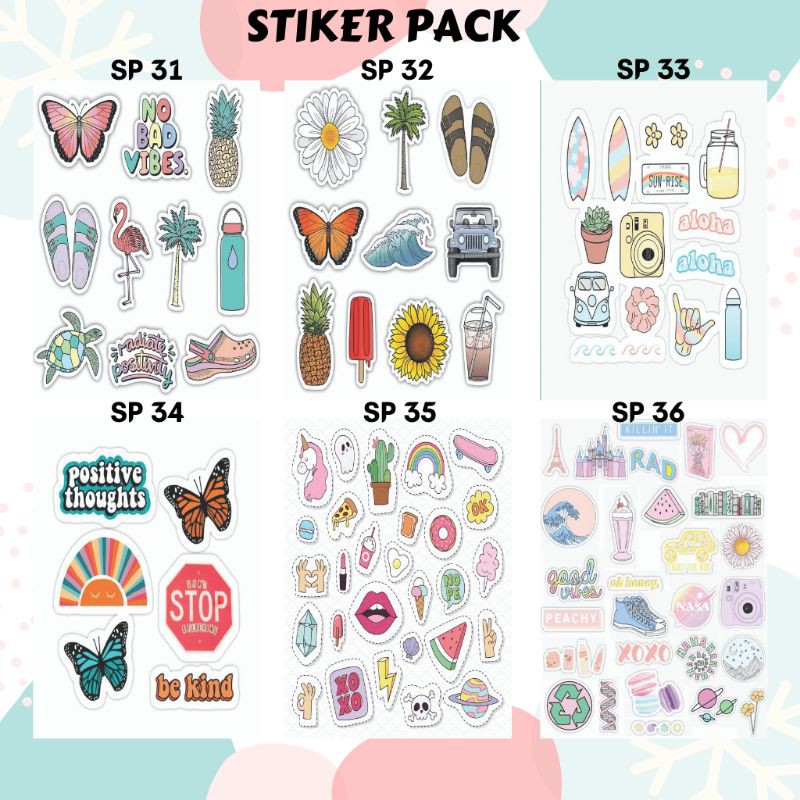

(PART 3) Stiker Aesthetic / Stiker Pack / Stiker Case HP Laptop