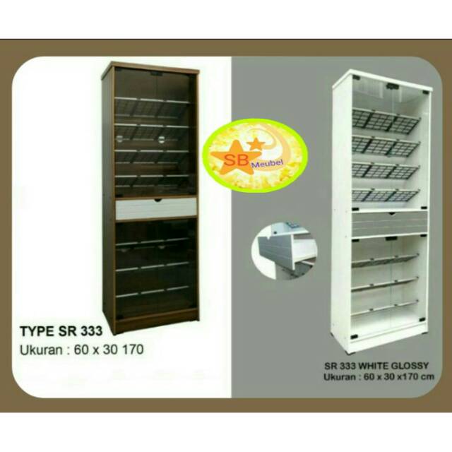 LEMARI SEPATU KACA MINIMALIS