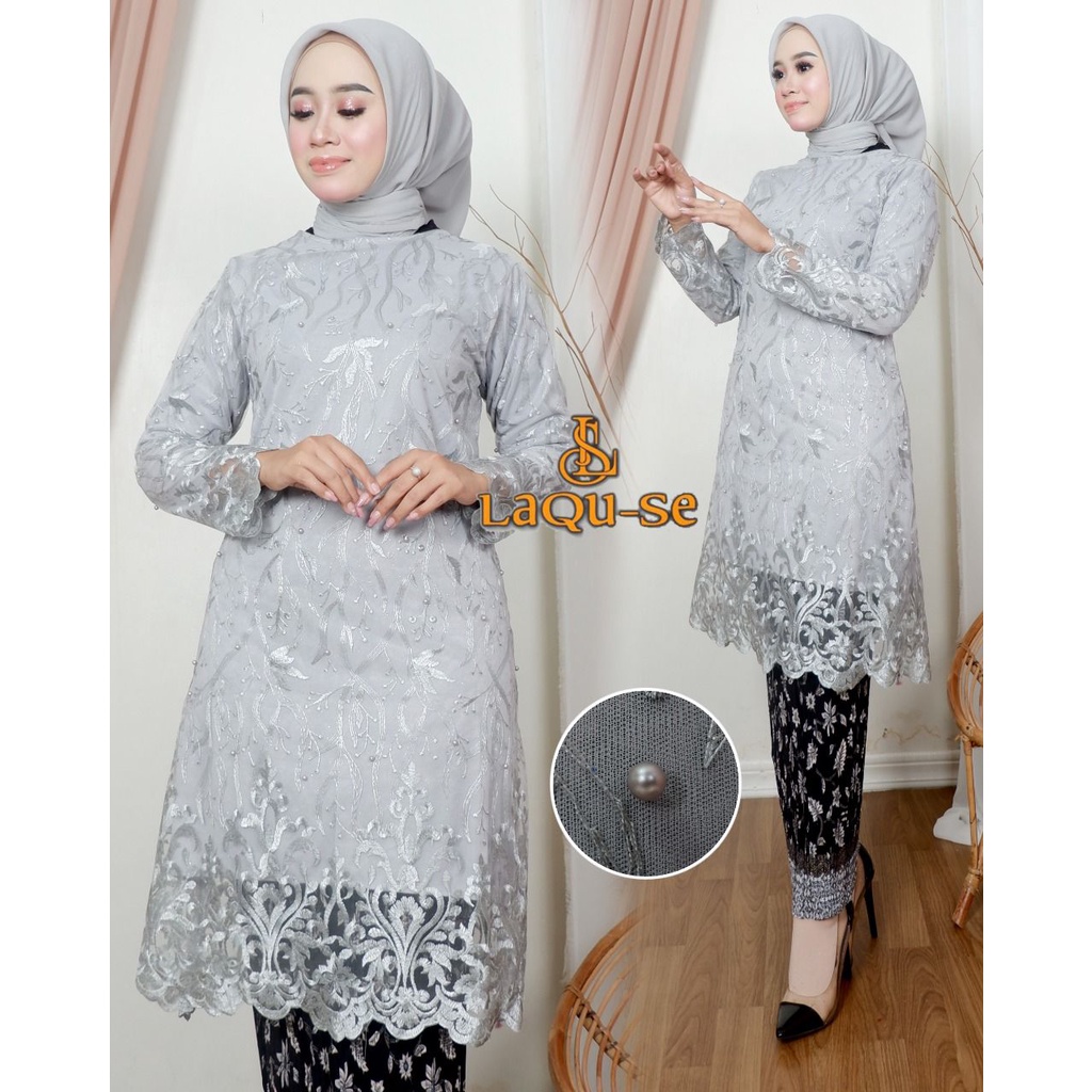 Setelan Kebaya Tunik Rok Batik Wisuda Modern Wanita Dress Kondangan Terbaru Outfit Pesta By Laquse_kebaya2